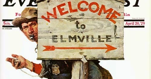 <p>"welcome to elmville"</p>