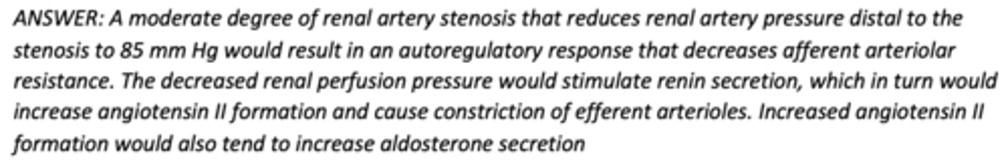 <p>B) Afferent arteriolar resistance</p>