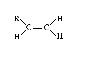 <p>Carbon double bonded</p>