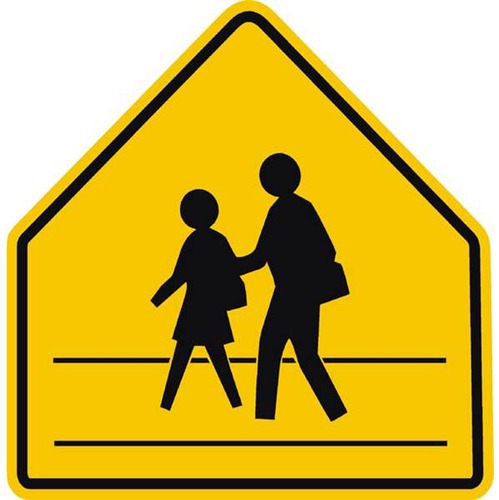 <p>slow down watch for children and families crossing the street</p>