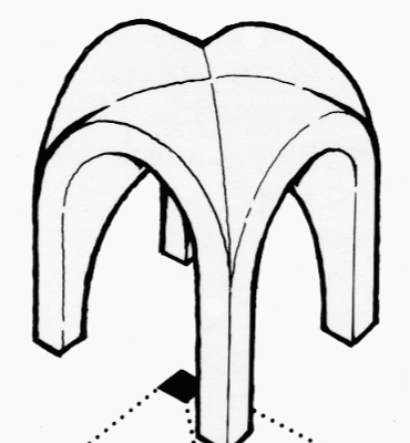 <p><span>Gewölbeform, die durch die rechtwinklige Durchdringung von zwei Tonnengewölben entsteht</span></p>