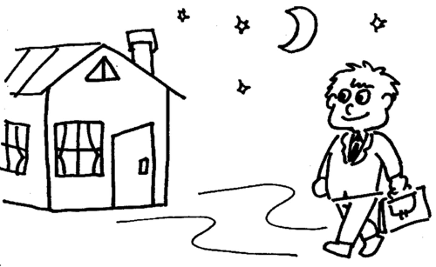 <p>to go back, return as in a place</p>
