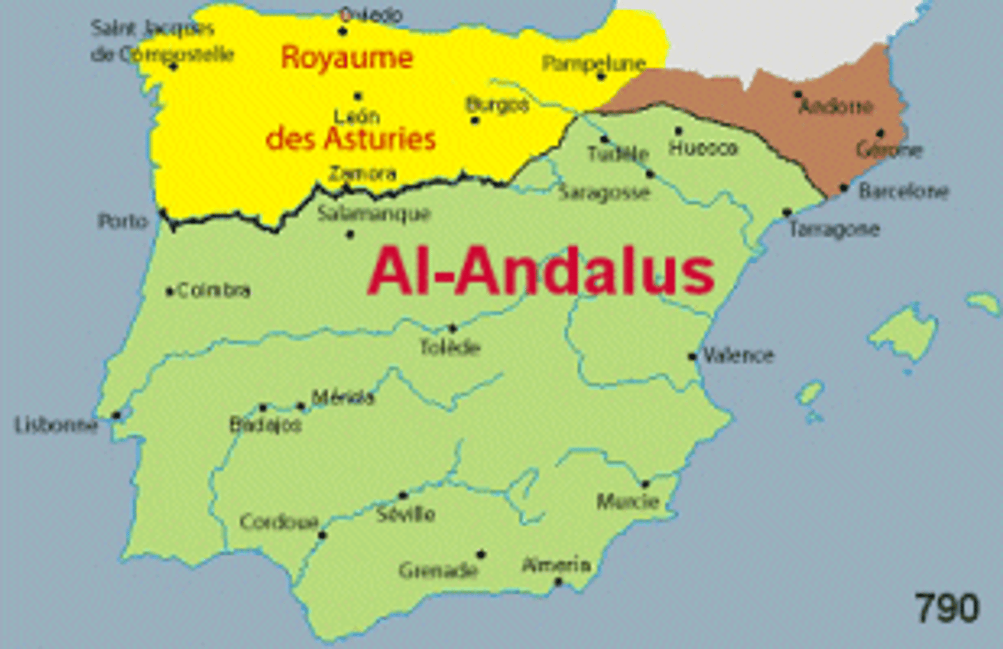 <p>A Muslim-ruled region in what is now Spain, established in the eighth century C.E.</p>