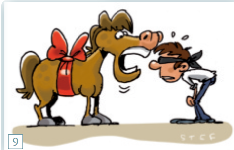 <p>wat betekent: (men moet) een gegeven paard niet in de bek kijken</p>