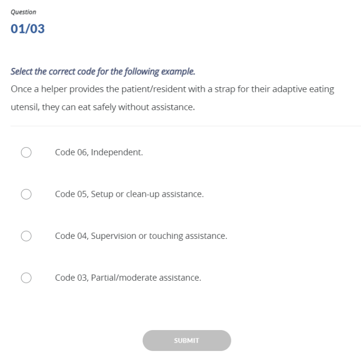 <ul><li><p><strong><u>***be able to identify qualifier for and describe “GG Scores” (i.e., what does setup or cleanup assistance count as, what is partial/moderate assistance, what is dependent, etc.)</u></strong></p></li></ul><p></p>