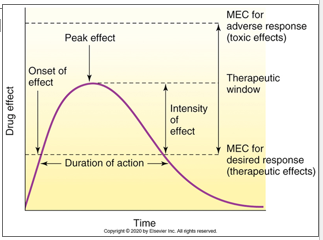 <p><span>&nbsp;Toxicity occurs if the peak blood level of the drug is too high. </span></p>