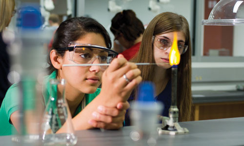 salón donde los estudiantes hacen experimentos
(labs)