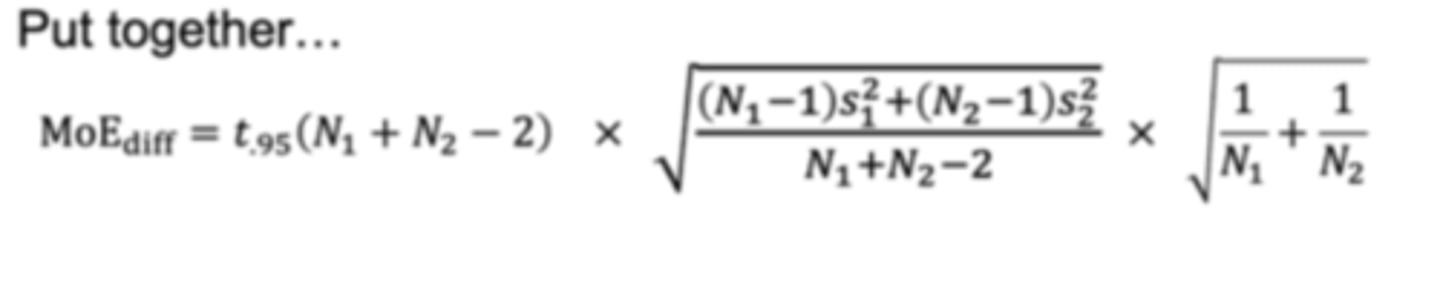 <p>MOEdiff = t.95 (N1 + N2 - 2) X ...</p>