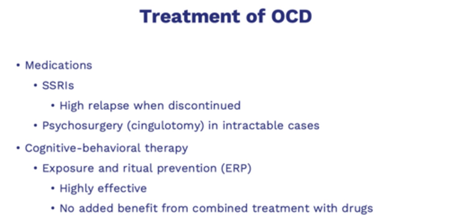 <p>type of CBT therapy </p><p>ERP (exposure and response prevention). </p>