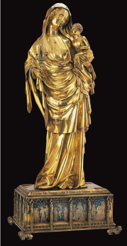 <ul><li><p>given to a royal abbey of Saint0 Denis by a French queen, gift to the church</p></li></ul><p></p>