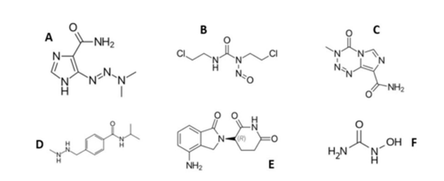 <p>Which are DNA methylating agents? (select all that apply</p>