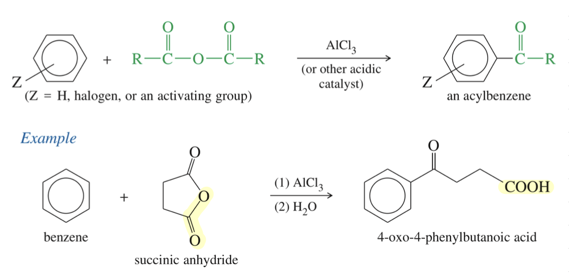 <p><span style="color: rgb(197, 0, 161)"><strong>★ FC to cyclic anhydride » only 1 acid react » 2nd acid free to undergo further rxn</strong></span></p><p></p>