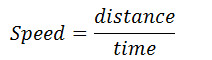 <p>The distance an object travels per unit of time</p>
