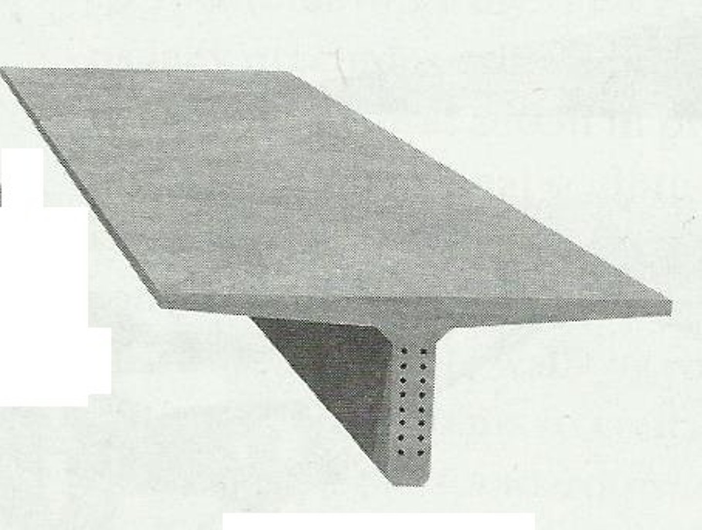 <p>a precast, prestressed concrete slab having a broad, T-shaped cross section</p>