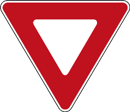 **What should you do when you approach an intersection with a yield sign?**

\
