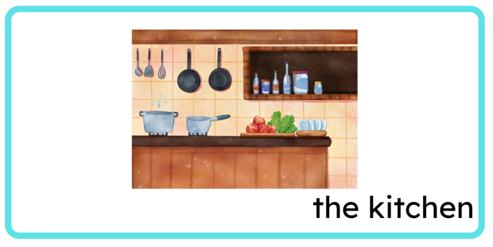<p>the kitchen</p>