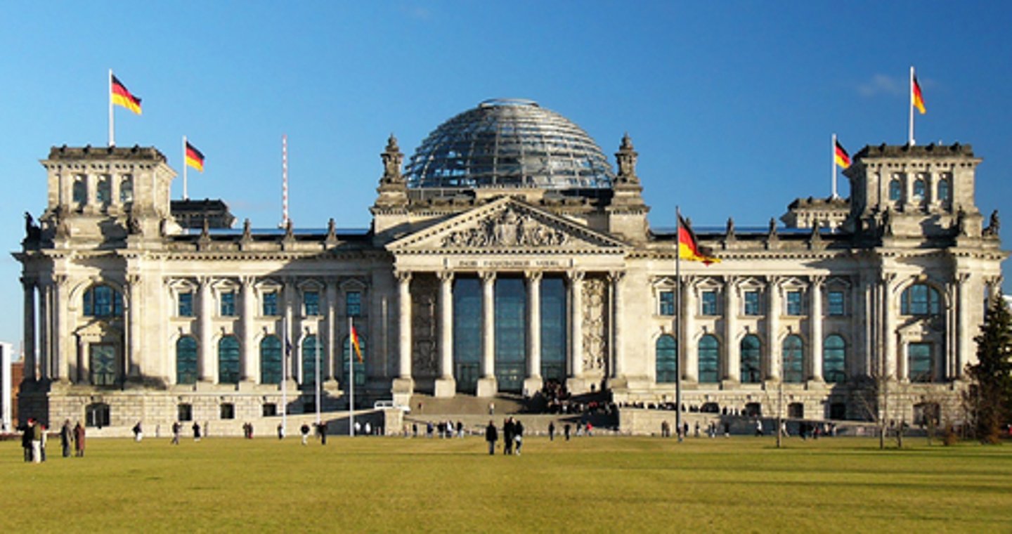 <p>Main legislative body (parliament) of Germany. Members are elected by German citizens through national elections. Examples include passing laws, representing the German people, and using both district voting and proportional representation.</p>
