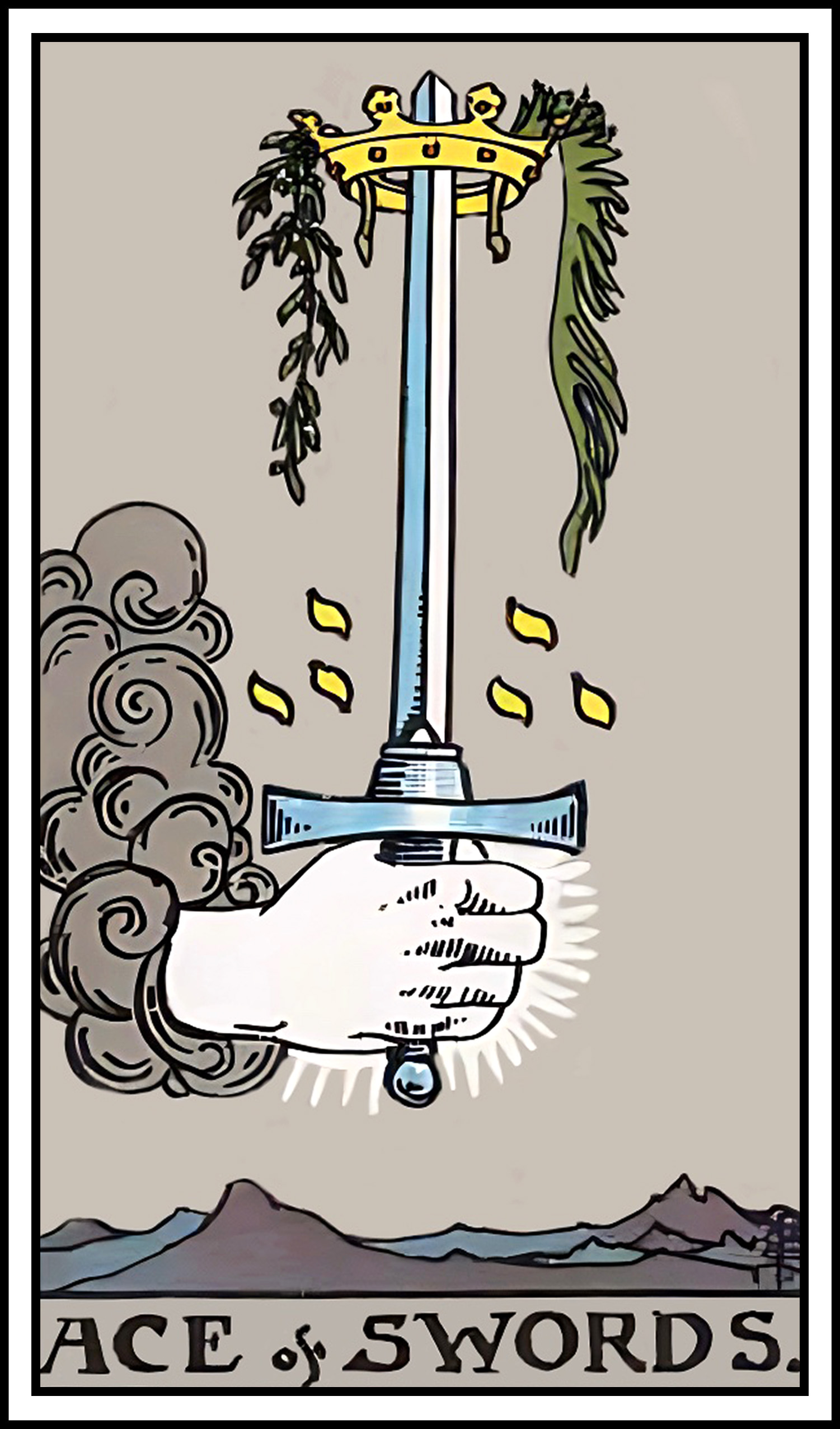 <p>ace of swords</p>