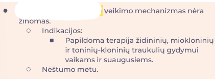<p>veikimo mechanizmas nėra žinomas.</p>