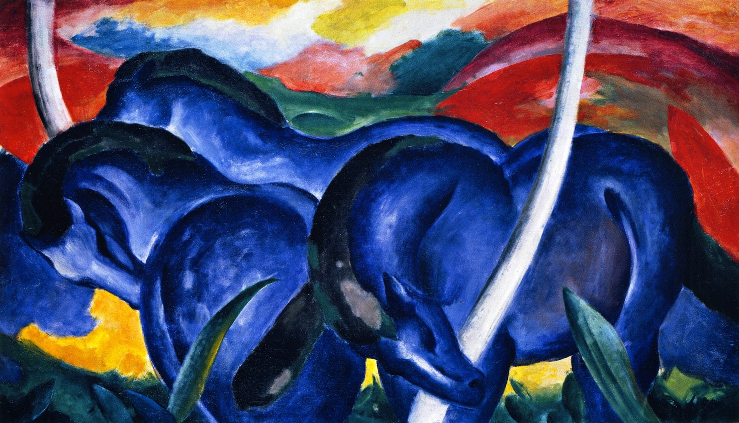 <p>The Large Blue Horses</p>