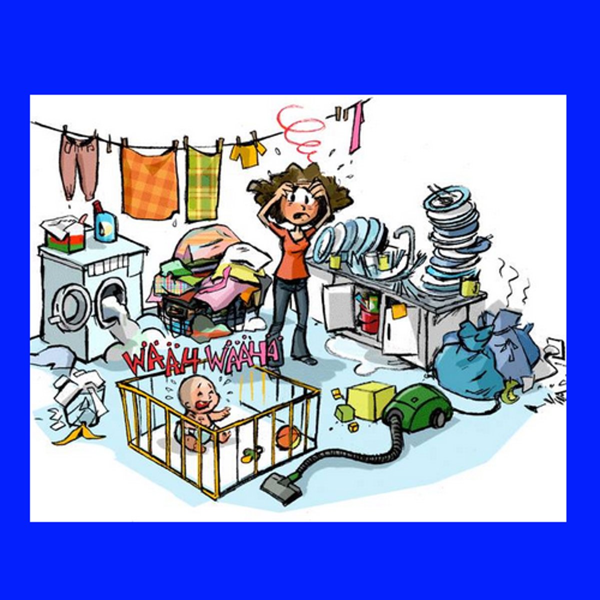 <p>việc nhà, hộ gia đình / household, housework</p>