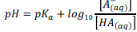<p>The pH of a buffer solution will normally be close to the pKa of the acid being used and can be tuned by varying A/HA</p>