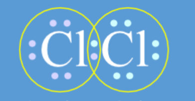 <p>Between non metallic elements of similar electronegativity</p><p>Formed by sharing e- pairs</p><p>Eg. O2, CO2, C2H6, H2O, SiC</p><p>Bonding in Cl2: octet (max 8e-) achieved by each atom sharing e- pair in middle</p>