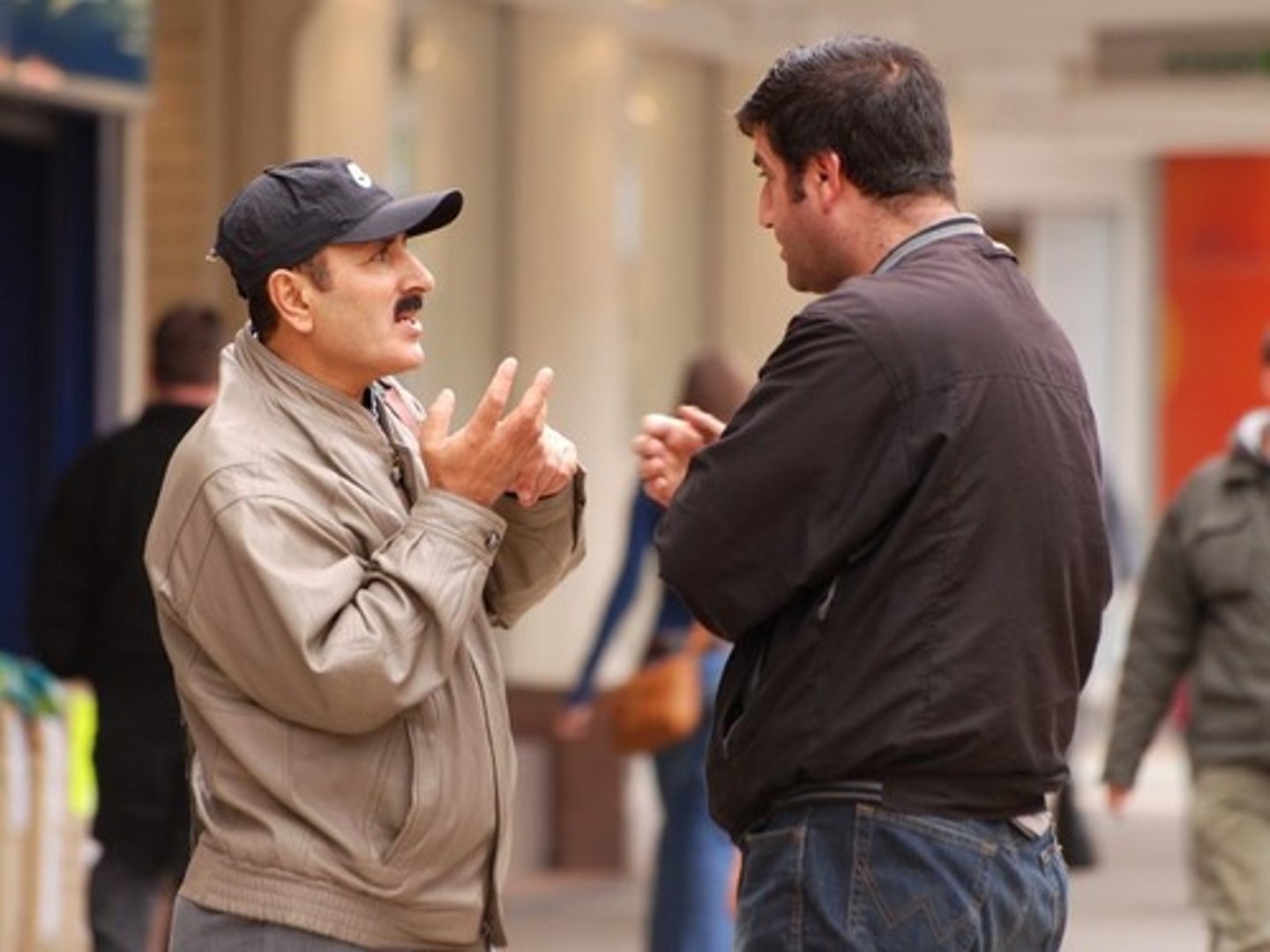 <p>(n.) talk, conversation</p>