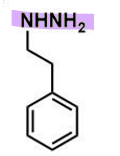 <ul><li><p>hydrazine group → causes hepatotoxicity&nbsp;</p></li><li><p>covalently binds with MAO-A and MAO-B&nbsp;&nbsp;(irreversible, nonselective binding) </p></li></ul><p></p>