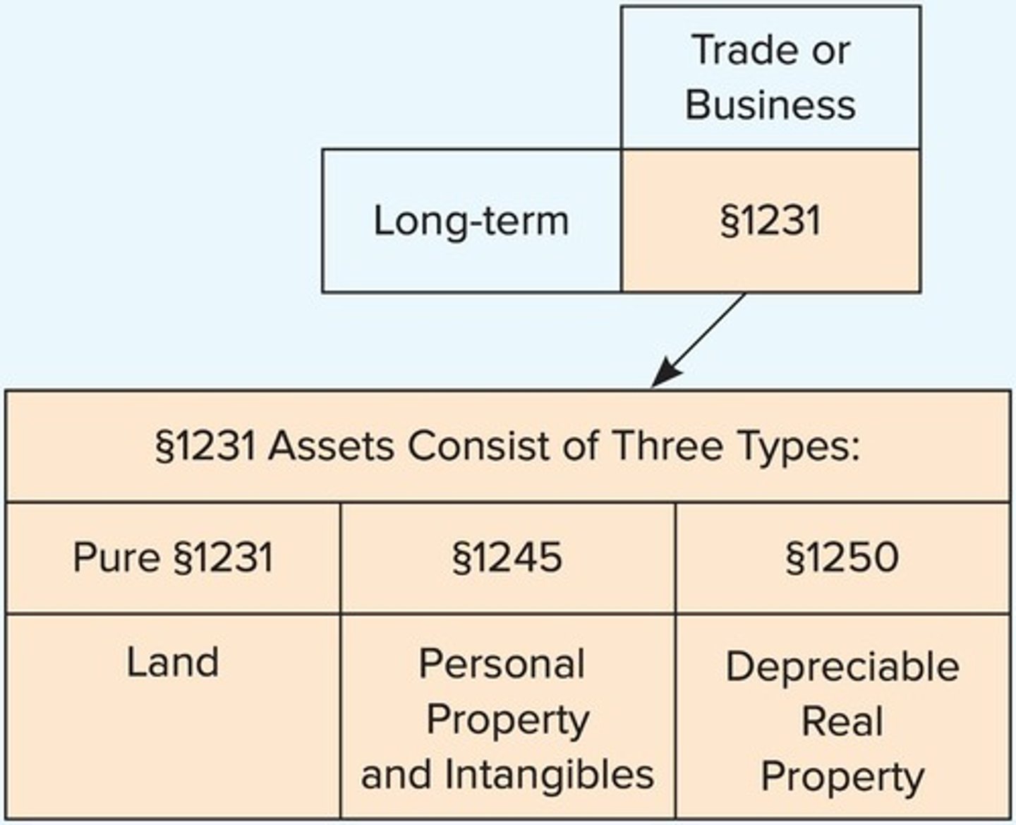 <p>Depreciable assets and land used in a trade or business held for more than one year.</p>