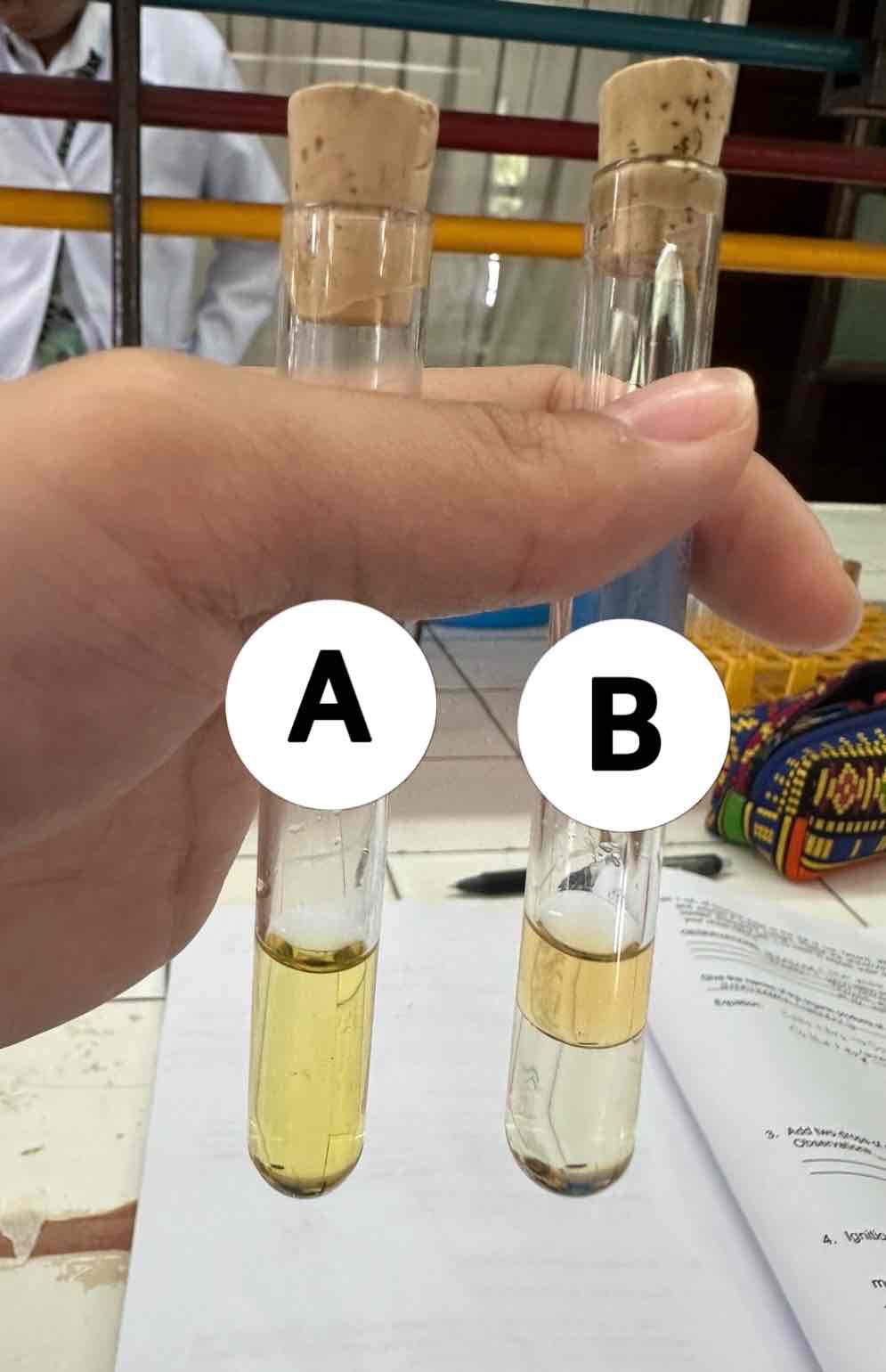 <p>name of reagents used in A</p>