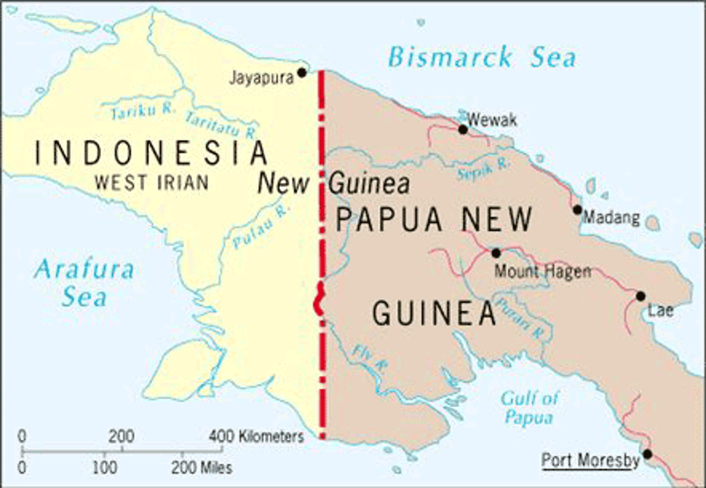 <p>A border defined by an outside force that may not reflect the cultural landscape</p>