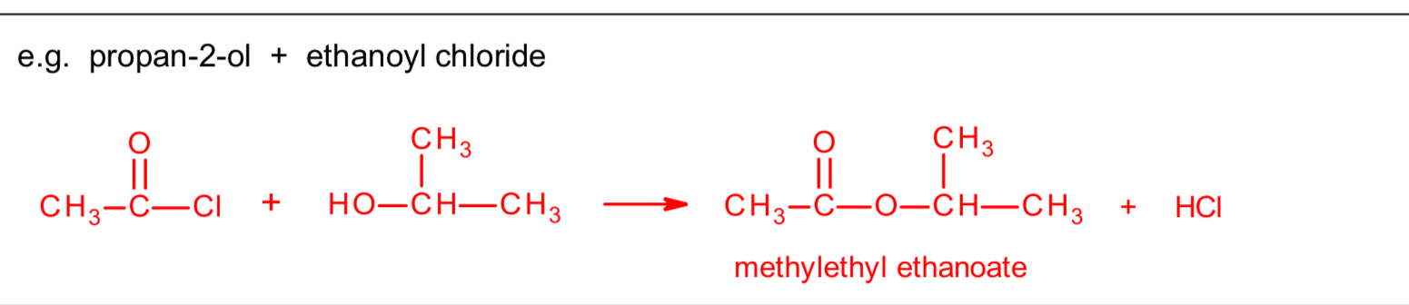 <p>Isopropyl ethanoate + HCl </p>