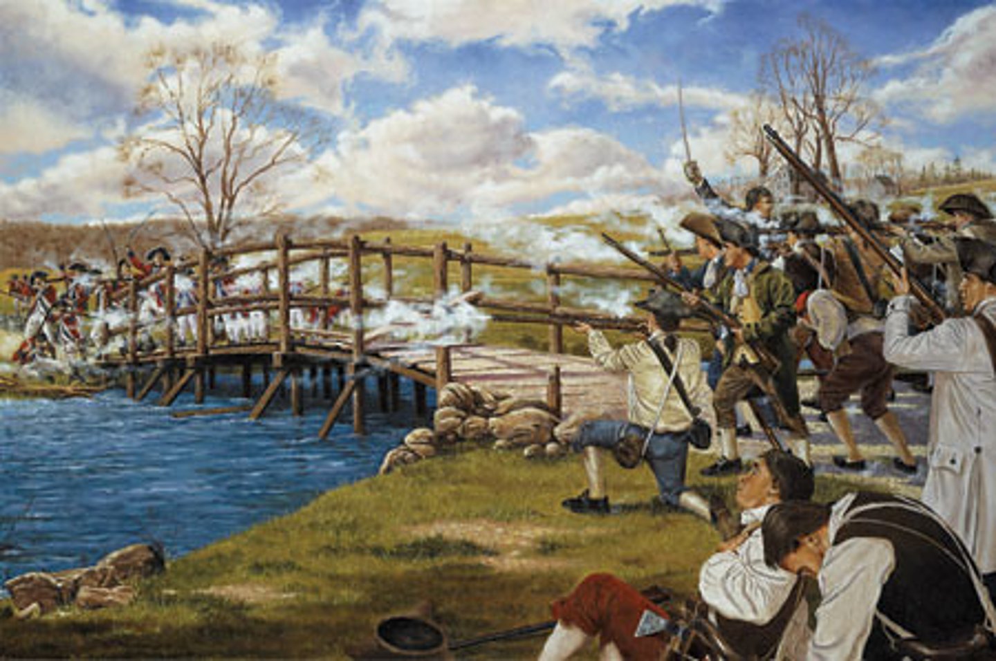<p>19 April 1775 starting the American Revolution (Lexington & Concord)</p>