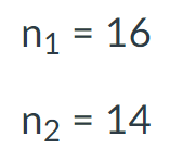 <p><span>For a study with two independent samples, here are the sample sizes (check attached image):</span></p><p><span>Suppose that these two samples are used in a two-tailed, independent measures t-test with an alpha level of <em>α </em>= 0.05.</span></p><p><span>What is the critical value for this study? Find the degrees of freedom to find the critical value.</span></p>