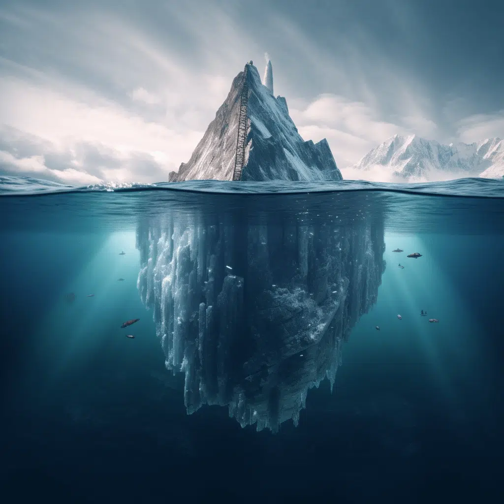 The Federal Bureaucracy is like an iceberg because …