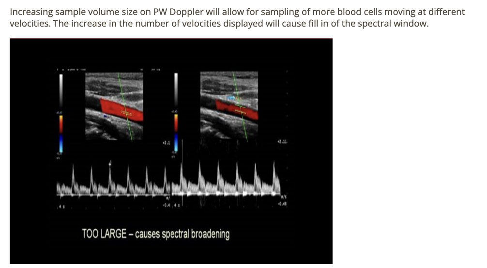 <p>d) increased sample volume size</p>