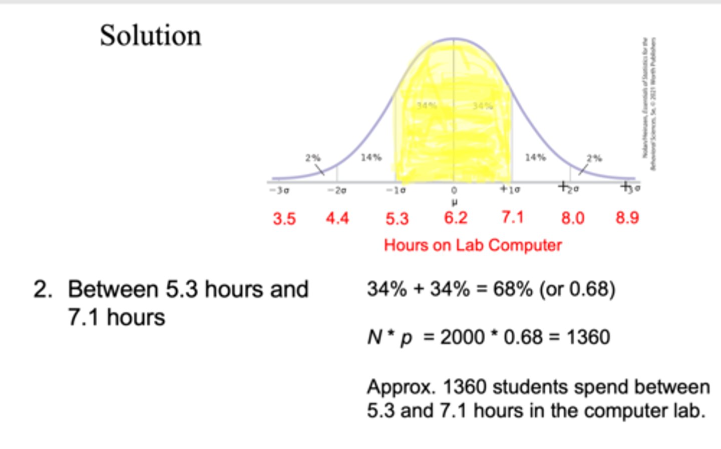 <p>approx 1360 students spend between 5.3 and 7.1 hours in the computer lab</p>