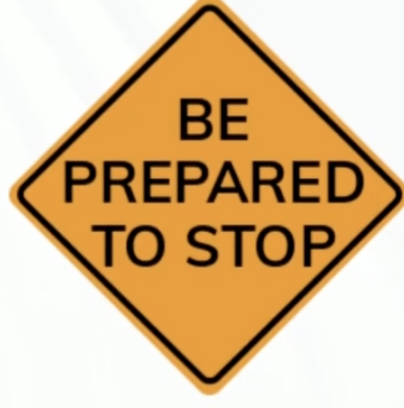 <p>This road sign means: </p><p>A. Be prepared to slow down</p><p>B. Be prepared to change lane</p><p>C. Shoulder is closed</p>