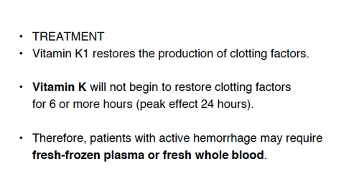 <p>stop, give fresh frozen plasma and vitamin K</p>