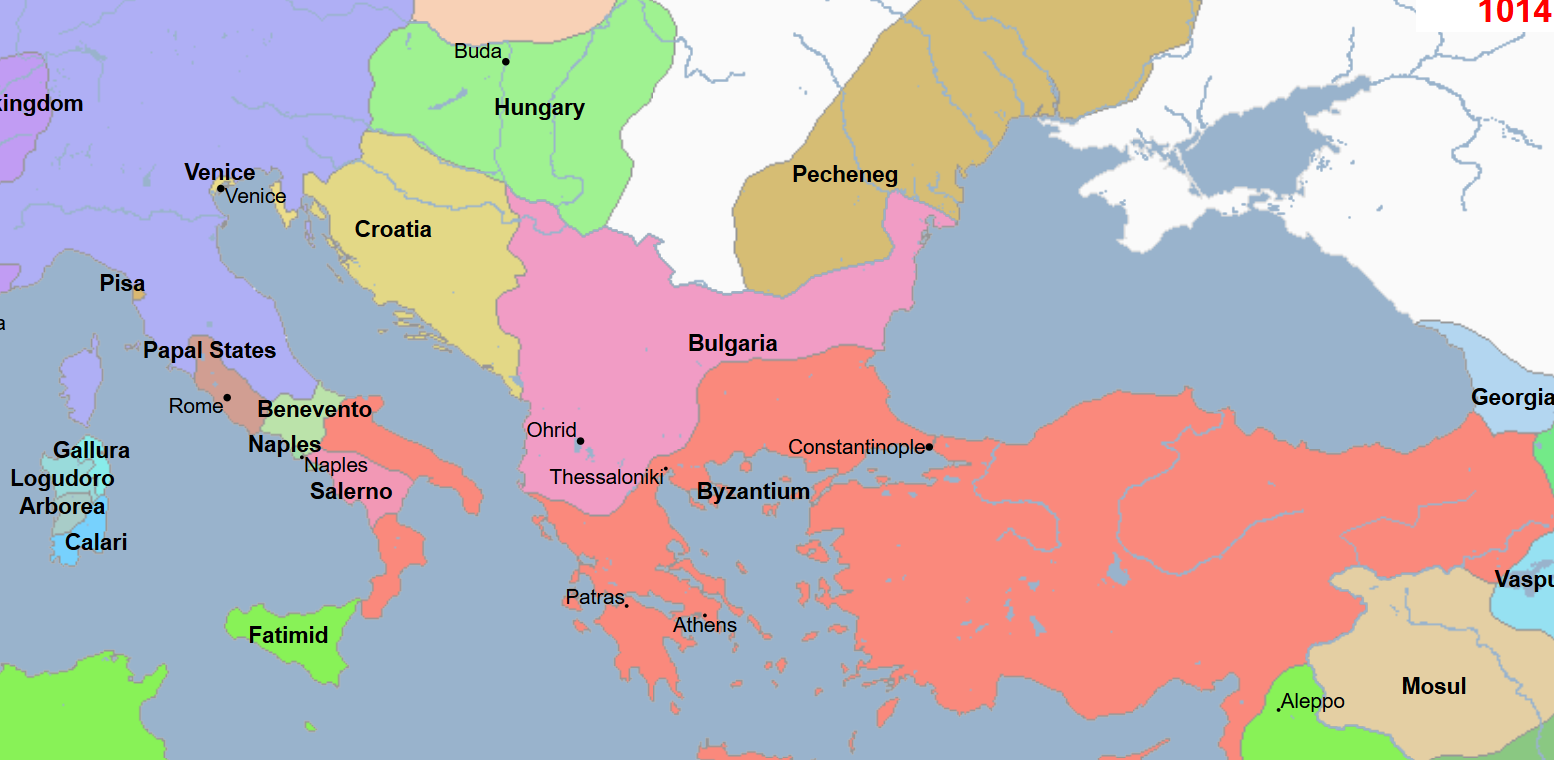 <ul><li><p>Emperor of Bulgaria</p></li><li><p>He revived Bulgarian power from his base in Macedonia since John Tzimiskes’s death by defeating Basil II’s counter-offensive and rebuilding his empire</p></li><li><p>He raided the Byzantine possessions in Greece but was defeated and severely wounded</p><ul><li><p>However, he continued to fight with Emperor Basil II and the Byzantine Empire over the Balkans</p></li></ul></li><li><p>He was so shocked after Basil II had blinded his army that he died of apoplexy </p></li></ul><p></p>