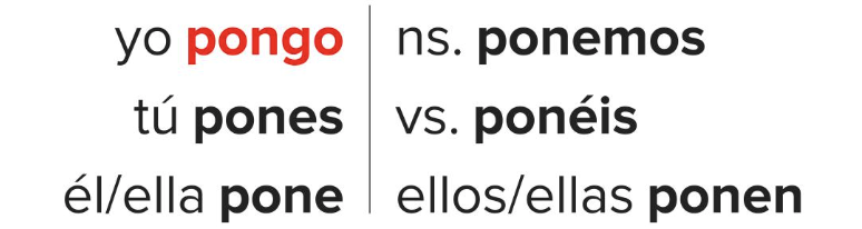 <p>to put (irregular) </p>