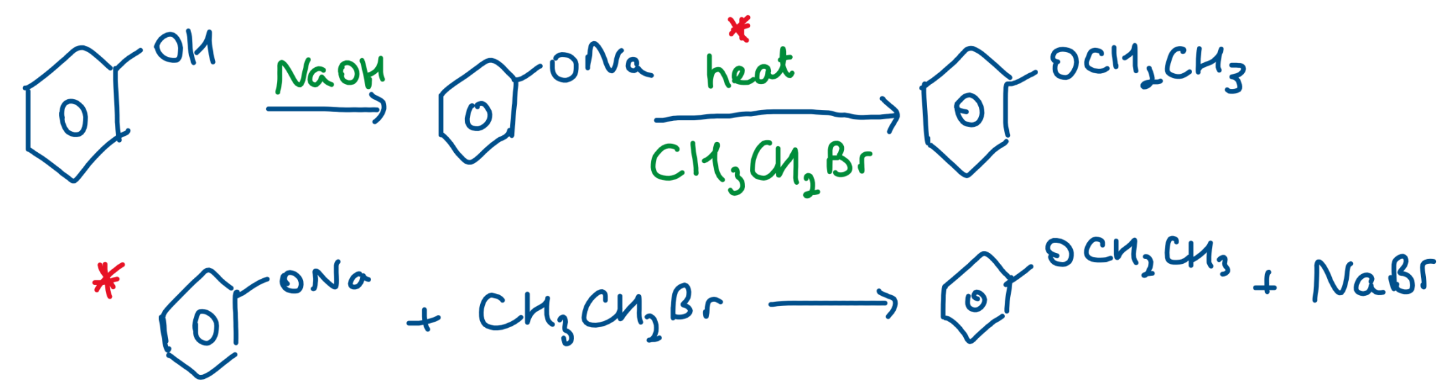 <ul><li><p>produce aromatic ether </p></li></ul><p></p><p></p>