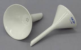 <p>Type of Funnel</p><p>Appearance - similar to Buchner but smaller and have sloping walls</p><p>Uses - used to filter and collect solids from a small volume of liquid (1-10 ml)</p><ul><li><p>Filter Funnels</p></li></ul>