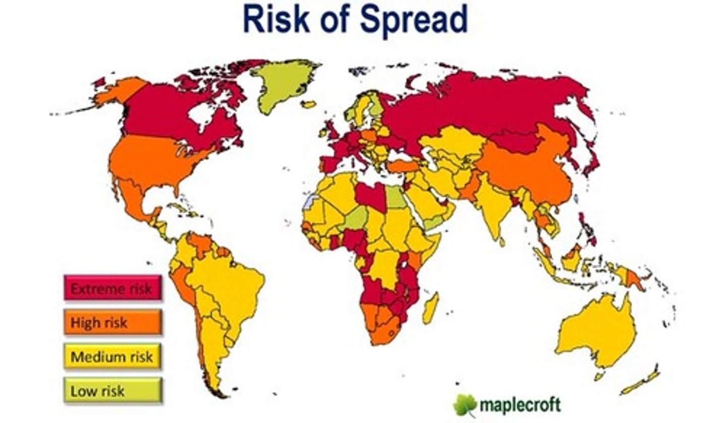 <p>Disease that occurs over a wide geographic area and affects a very high proportion of the population.</p>
