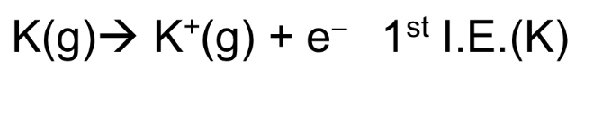 <p>It is the energy <u>absorbed</u> when <u>1 mole of electrons</u> is <u>removed</u> from <u>1 mole of gaseous atoms</u> to form <u>1 mole of singly charged gaseous cations</u>.</p><p>→ endo </p>