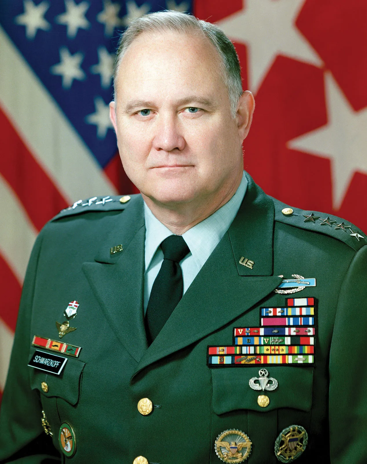 <p>U.S. general who commanded Coalition forces in the Gulf War (Operation Desert Storm), known for rapid and decisive operations.</p>