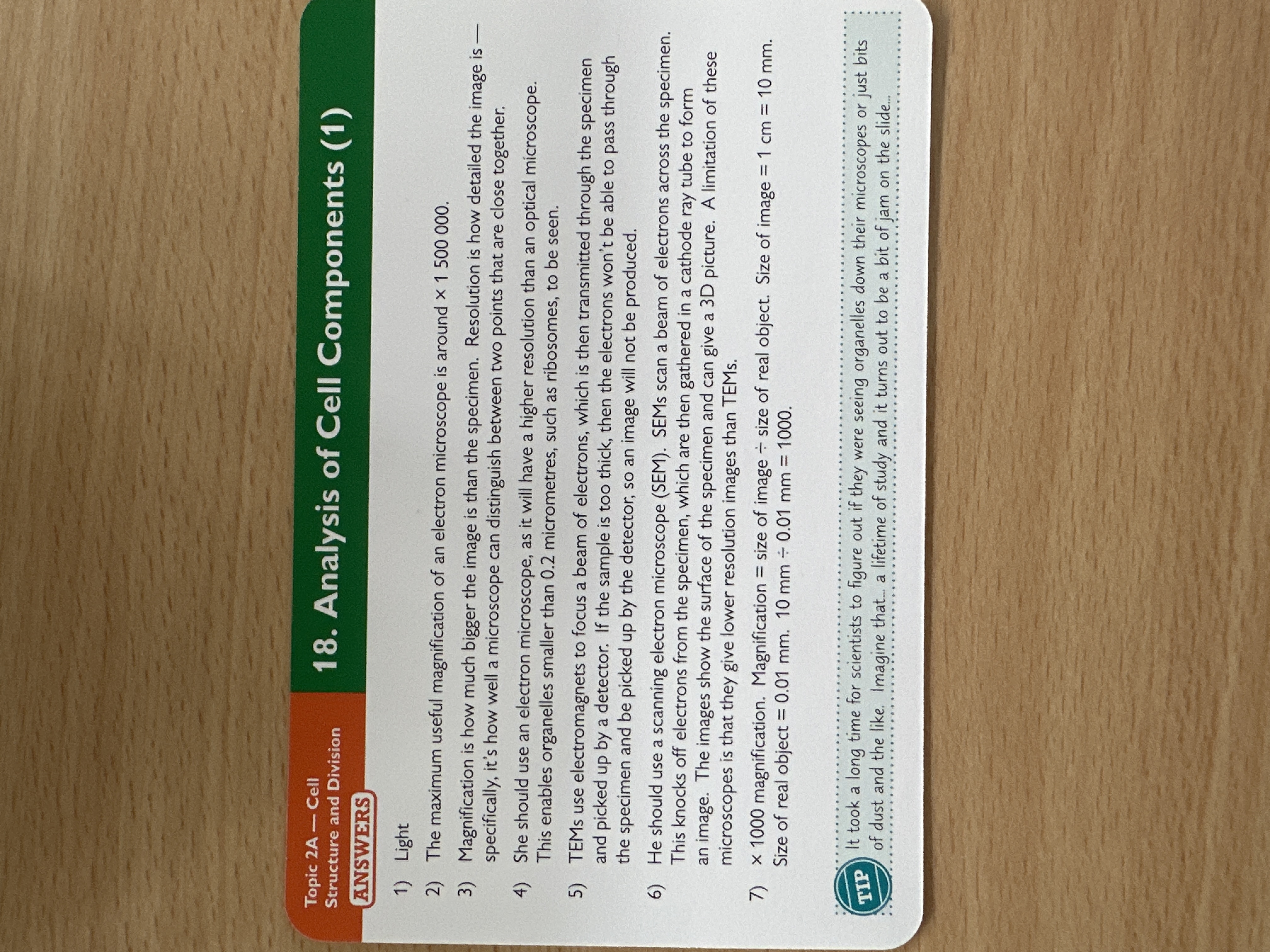 Analysis of cell components 