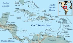 <p>The Caribbean Sea</p><p>The pirates set sailed across the Caribbean Sea.</p><p></p>