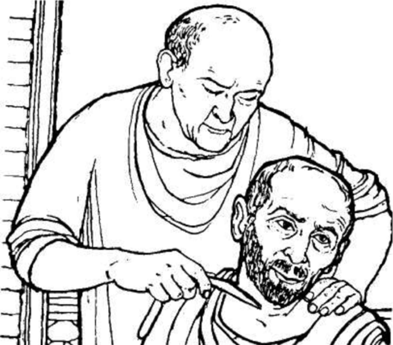 <p>I am a barber.</p><p>I shave the beard.</p>